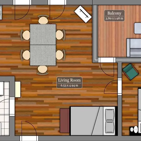 Apartament Bright Rooftop Loft With River View